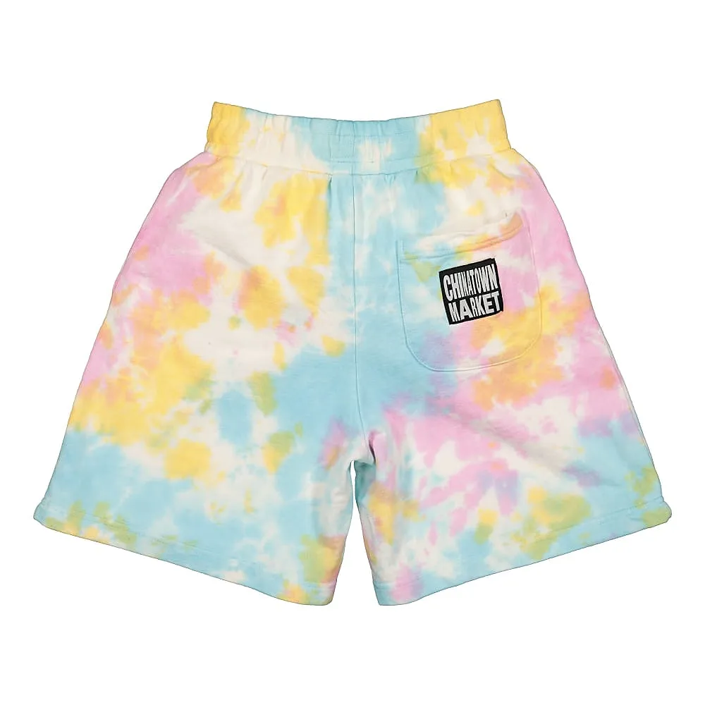 Smiley Multi Sweatshort Tie Dye